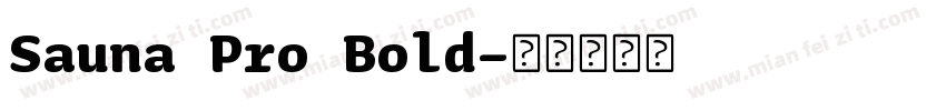 Sauna Pro Bold字体转换